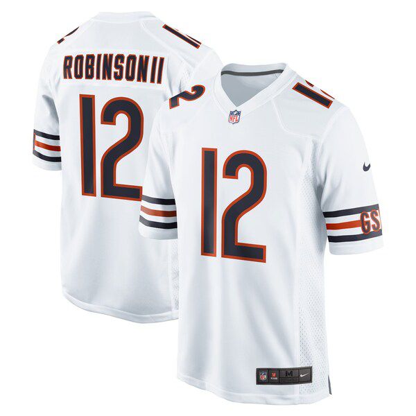 Men Chicago Bears 12 Allen Robinson Nike White Game Player NFL Jersey